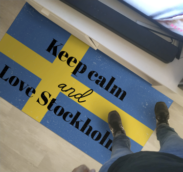 Håll dig lugn och älska stockholm tonårsmattor till sovrum - Tenstickers