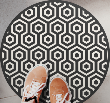 Hexagonanordning Vinylmatta geometrisk - Tenstickers