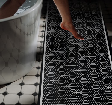 Hexagonkonfiguration Vinylmatta geometrisk - Tenstickers