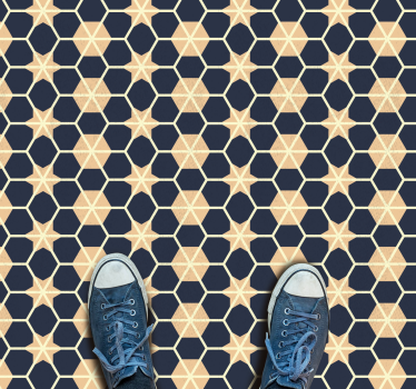 Hexagonstjärnmönster Vinylmatta geometrisk - Tenstickers