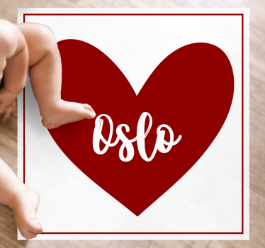 Hjärtat i oslo Vinylmattor med fraser - Tenstickers