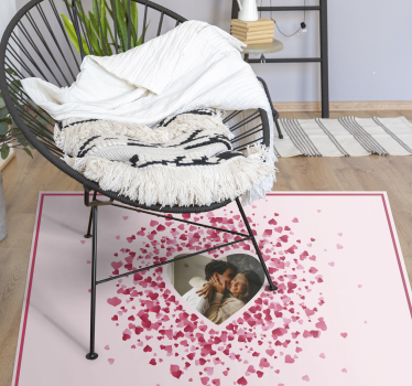 Hjärtformad med foto Vinylmatta sovrum - Tenstickers