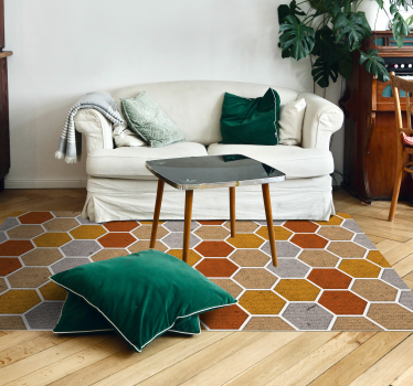 Honeycomb textur geometriska mattor - Tenstickers