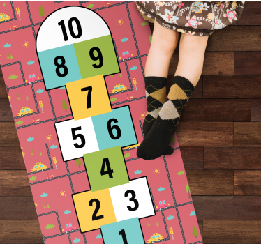 Hoppspel spel vinyl matta - Tenstickers