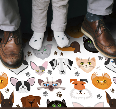 Hund och katt djurmatta - Tenstickers