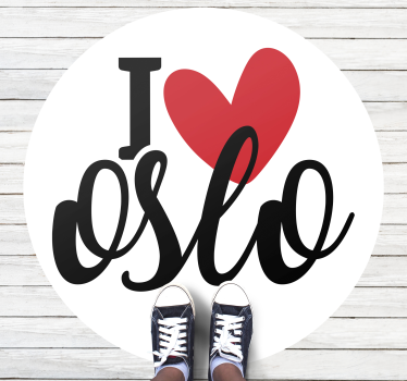 Innerlig oslo kärlek Vinylmattor med fraser - Tenstickers