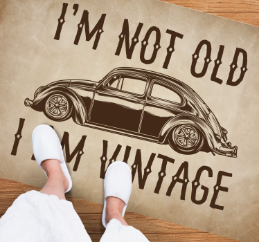 Inte gammal men vintage rolig design skräddarsydda mattor - Tenstickers