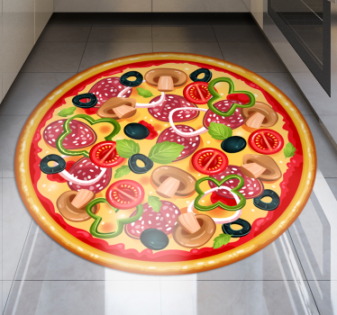 Italien pizza cirkulär matta - Tenstickers