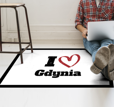 Jag älskar gdynia Vinylmattor med fraser - Tenstickers