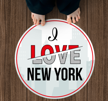 Jag älskar new york Vinylmattor med fraser - Tenstickers