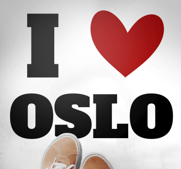 Jag älskar oslo Vinylmattor med fraser - Tenstickers