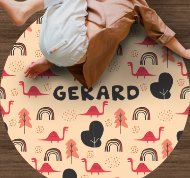 Jurassic nordiskt tema personlig vinylmatta - Tenstickers