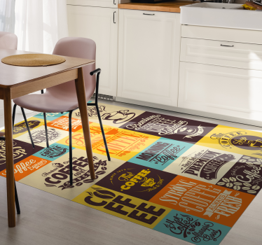Kaffe design kök vinyl matta - Tenstickers