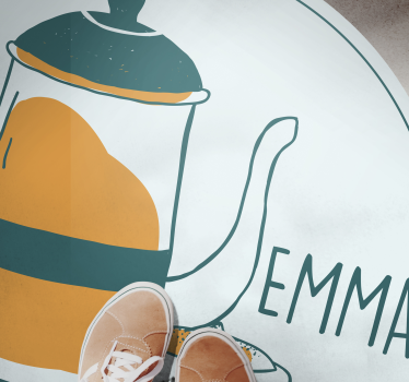Kaffe text och kopp samtida mattor - Tenstickers
