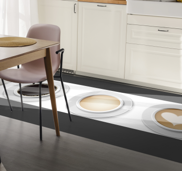 Kaffekoppar löpare Vinylmatta Kök - Tenstickers