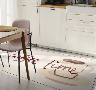Kaffetid kopp Vinylmatta Kök - Tenstickers