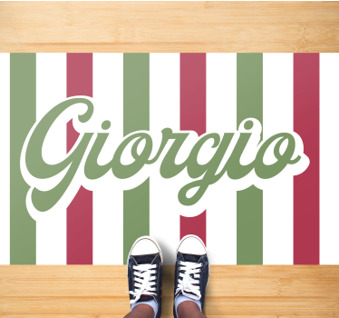 Kalligrafi vintage retro bokstäver anpassad vinylmatta - Tenstickers
