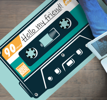 Kassettbandshälsning Vinylmatta namn - Tenstickers