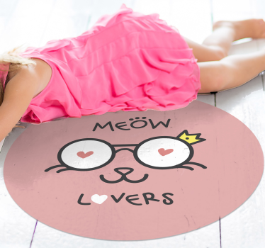 Kattälskare grafik Vinylmatta Barn - Tenstickers