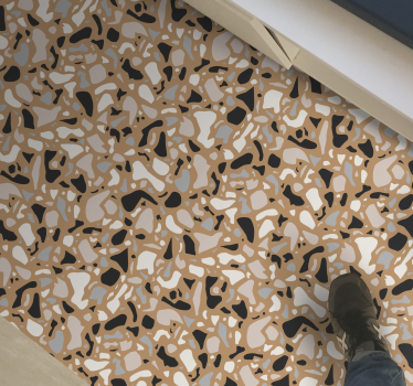 Klassisk brun terrazzo textur matta - Tenstickers