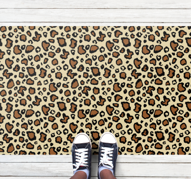 Klassisk djurmatta med leopardmönster - Tenstickers