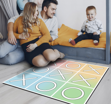 Tic tac toe vinyl mattspel - Tenstickers