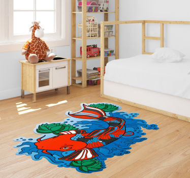 Koi fisk design djur vinyl matta - Tenstickers