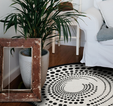 Koncentriska cirklar detalj Vinylmatta geometrisk - Tenstickers