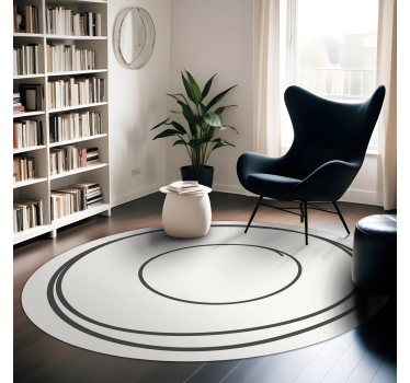 Koncentriska cirklar Vinylmatta minimalistisk - Tenstickers