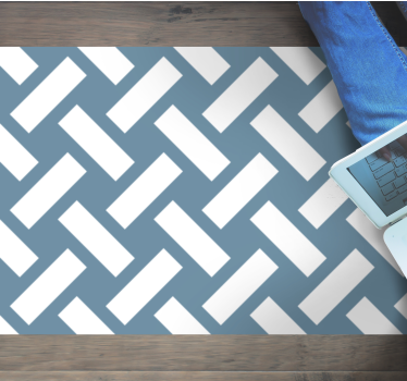 Kontrasterande chevron Vinylmatta geometrisk - Tenstickers