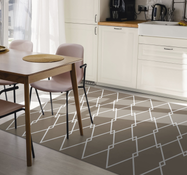 Korsande diamanter Vinylmatta geometrisk - Tenstickers