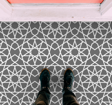 Korsande linjer Vinylmatta geometrisk - Tenstickers