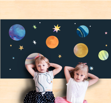 Kosmiska rymden Vinylmatta Stjärnor - Tenstickers