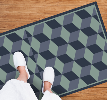 Kubiskt mönsterspel Vinylmatta geometrisk - Tenstickers