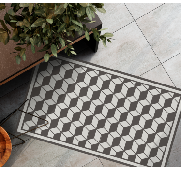 Kubistiskt motiv Vinylmatta geometrisk - Tenstickers