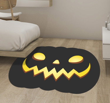 Läskigt pumpansikte Vinylmatta Halloween - Tenstickers