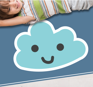 Leende moln design Vinylmatta Barn - Tenstickers