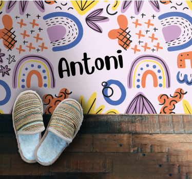 Nordisk geometrisk med namn Andra Vinylmattor - Tenstickers