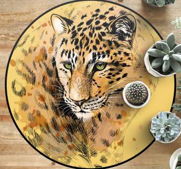 Leopardformad djurmattor - Tenstickers