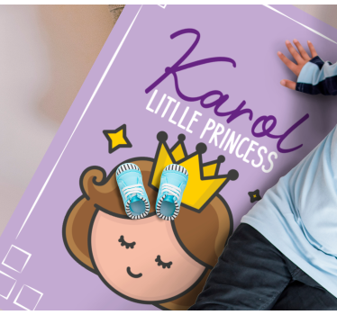 Litet prinsesstema Vinylmatta namn - Tenstickers