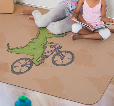 Livet är bättre på en cykel med dinosaurie djurmatta - Tenstickers