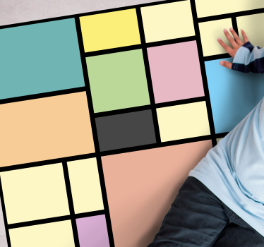 Livfull geometri Vinylmatta geometrisk - Tenstickers