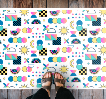 Livfulla element Vinylmatta geometrisk - Tenstickers