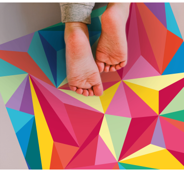 Livliga färgglada element Vinylmatta geometrisk - Tenstickers