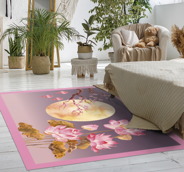 Lotus nattplats blomma matta - Tenstickers