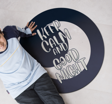 Lugn god natt Vinylmattor med fraser - Tenstickers