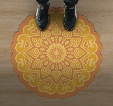 Mandala golv accent Vinylmatta Mandala - Tenstickers