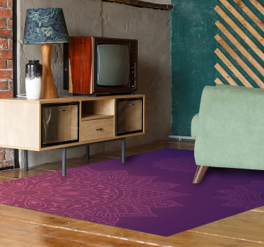 Mandala mönster matta Vinylmatta Mandala - Tenstickers