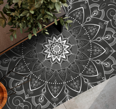 Mandala mönster symmetri Vinylmatta Mandala - Tenstickers