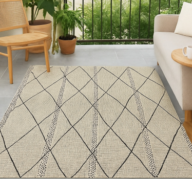 Marockansk diamantdesign Vinylmatta balkong - Tenstickers